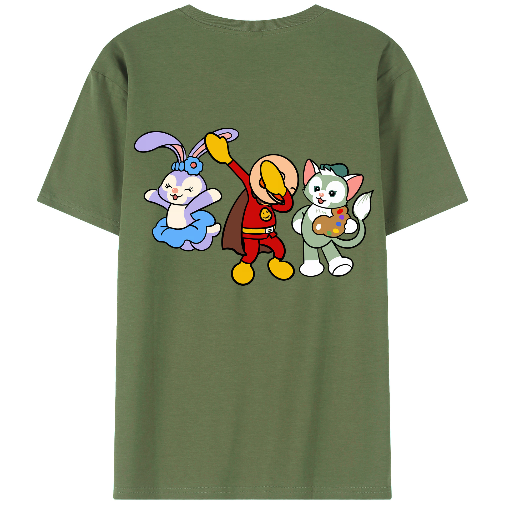 （画像用） アンパンマン Anpanman 綿100％ メンズ半袖Tシャツ（バックプリント） 通気性